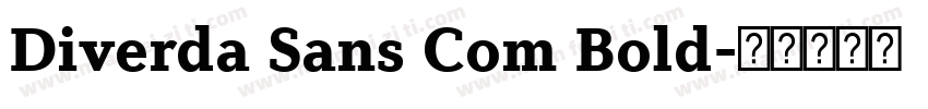 Diverda Sans Com Bold字体转换